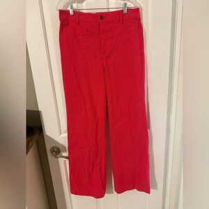 Lizzie high-rise patch-pocket wide-leg pant Pink 31 TALL